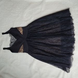 Designer Herve Leger low back lace dress small